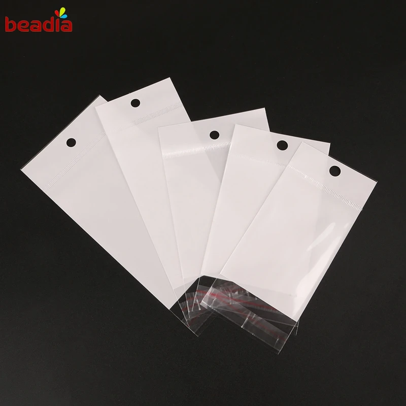 

100pcs Three layers Contain Holes Small Baggies Gift Candies Packing Bags Transparent Clear Self-Adhesive Plastic Storage Bag