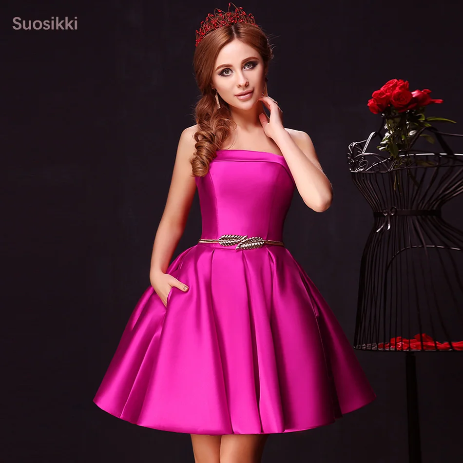 COLOR NO.31 Suosikki коктейльное мини-платье без бретелек бальное платье для выпускного вечера - Цвет: COLOR NO.31