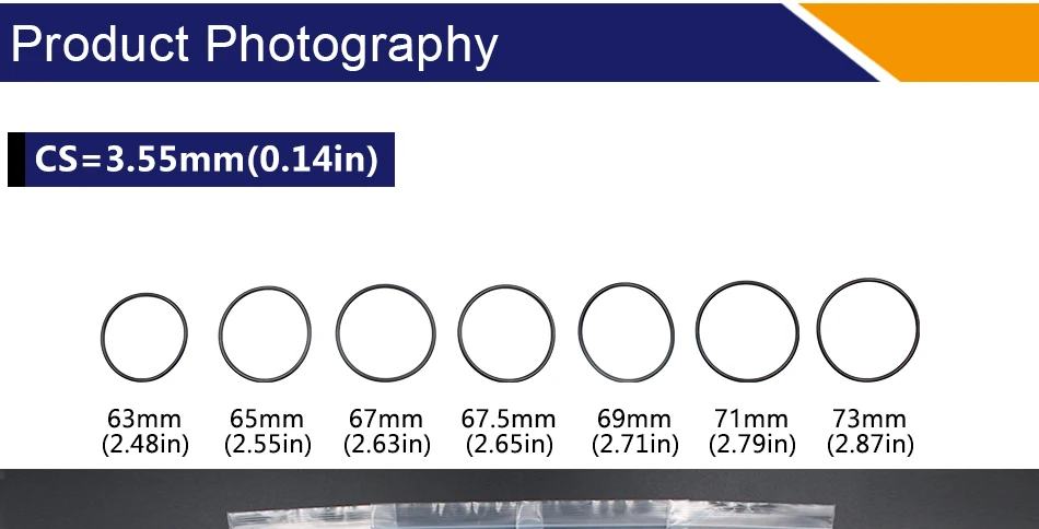 10 шт./лот NBR резиновые кольца уплотнительное кольцо CS3.55mm ID63/65/67/67,5/69/71/73 мм прокладка уплотнительное кольцо нитриловые Оринг сопротивление