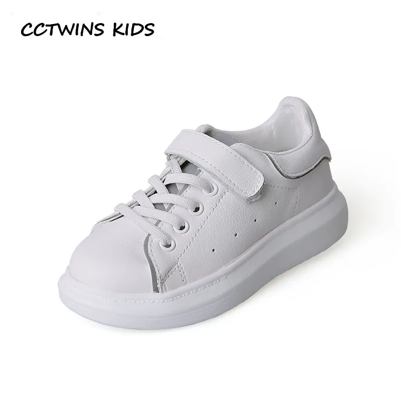 CCTWINS/детская обувь; коллекция года; сезон весна; модные спортивные кроссовки для мальчиков; Детские кроссовки из натуральной кожи; повседневная обувь для маленьких девочек; FC2532 - Цвет: White
