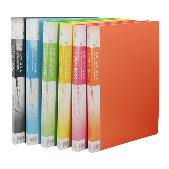 Plastic File folder A3 Data Book Color Page 20 Insert Clip 8K Drawings