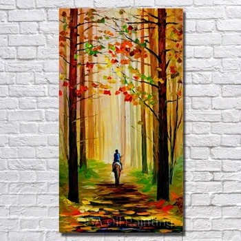 

Beautiful Tree Road Oil Painting Modern Scenery Paintings on Canvas Home Decoration Wall Art Painting No Framed Pictures