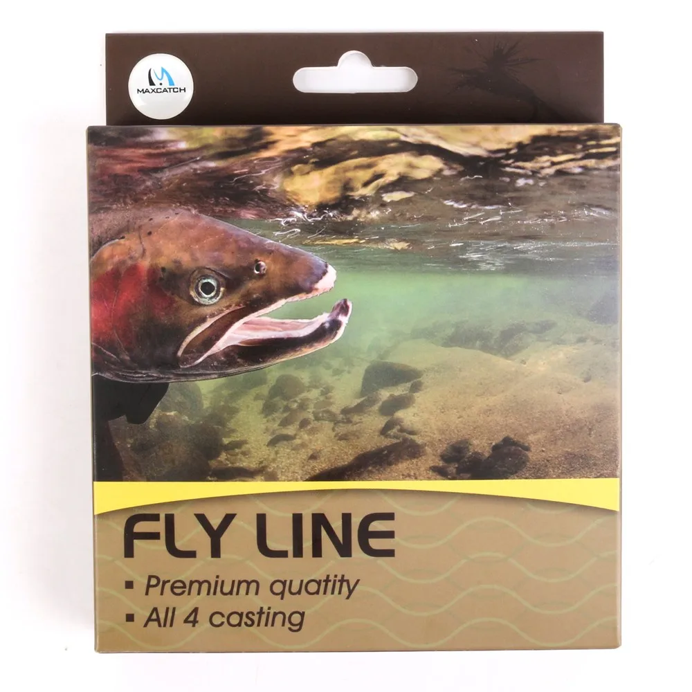 Maximumcatch 90FT Nymph Fly Fishing Line 2/3/4/5/6WT Вес вперед Fly Line с сварными петлями леска с катушкой и коробкой