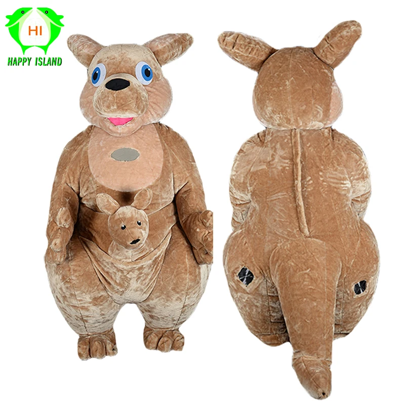 

2M Cartoon Kangaroo Plush Inflatable Mascot Costumes for Adult Animal Kangaroo Cosplay Costumes for Advertising Business Company