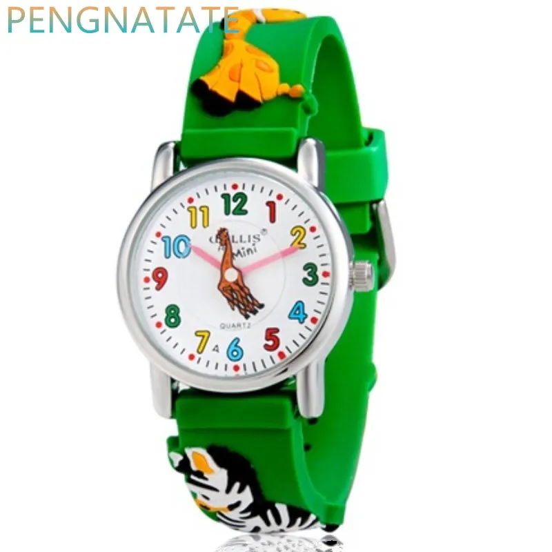 Willis 3D часы с футбольной тематикой с резиновым ремешком кварцевые детские часы для учеников начальной школы Роскошные брендовые водонепроницаемые детские часы - Цвет: 14