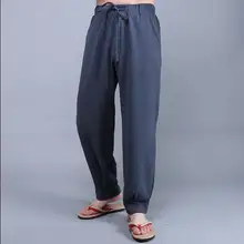 M~ 4XL Горячее предложение мужская одежда модные свободные лен и широкие штаны Большие размеры певица костюмы