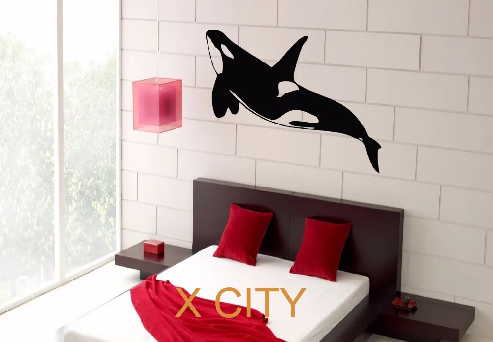 

Orca Killer Whale WALL ART GRAPHIC STICKER DIE CUT VINYL DECAL HOME BEDROOM DECOR STENCIL MURAL