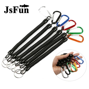 

6pcs Fishing Lanyard Ropes Retractable Plastic Spiral Rope Tether Safety Line Pliers Grips Tool Fishing Tackle 6 Color FO218