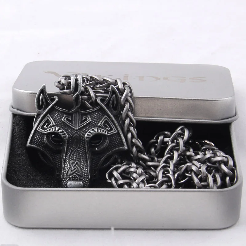 Yage 5Colors 1pcs Norse Vikings Pendant Necklace Norse Wolf Head Necklace Original Animal Jewelry Wolf Head hange Yage 5Colors 1pcs Norse Vikings Pendant Necklace Norse Wolf Head Necklace Original Animal Jewelry Wolf Head hange
