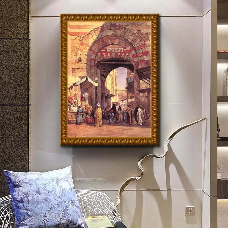Классические арабы Живой пейзаж холст печатные картины маслом напечатанные на холсте отель стены искусства украшения картины