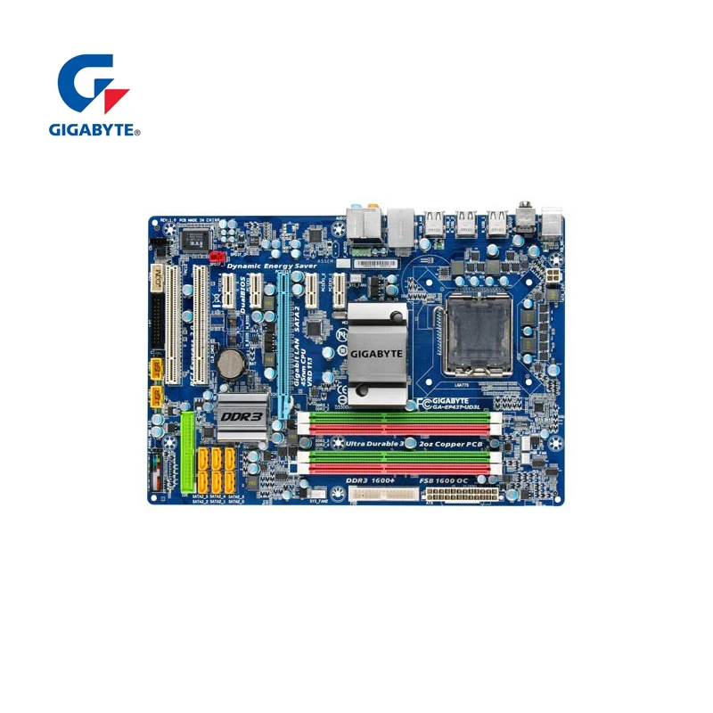 Gigabyte GA EP43T UD3L 100% оригинальная материнская плата LGA 775 DDR3 USB2.0 16G P43|Материнские платы|
