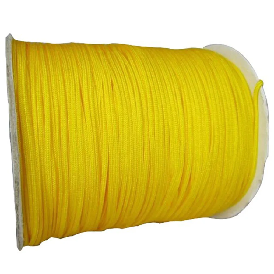 1.5mm Yellow Rattail Stain Braid Nylon Cord Thread+Macrame Rope