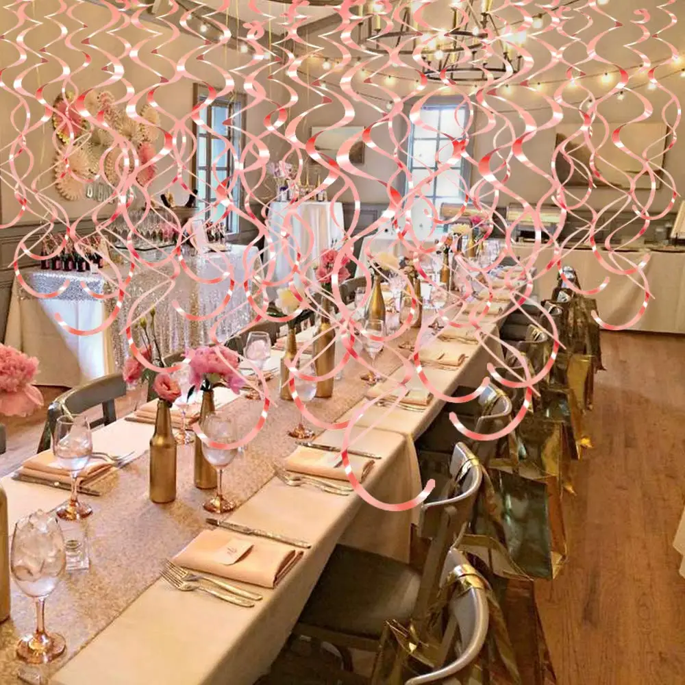 Wedding Decoration Hanging Swirls (18 Counts) Table Decoration Confetti(15g) for Wedding Bridal Sho