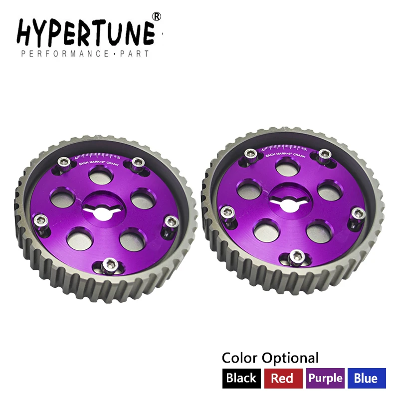 

Hypertune - (One Pair) 2pcs Adjustable CAM GEARS KIT FOR Suzuki Swift GTI G13B cam pulley (Blue,Red,Purple,Black) HT6543