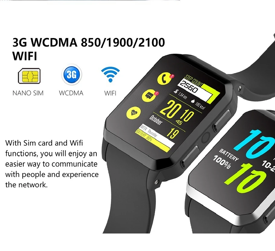 

Outdoor Bluetooth Smart Watch GPS Wifi SmartWatch wcdma SIM Waterproof IP68 Camera Barometer Heart Rate Monitoring support call