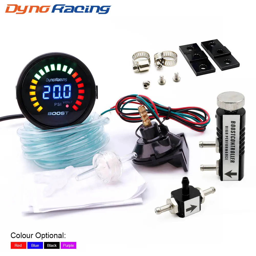Dynoracing 2 &quot52 мм Автомобильный цифровой 20 LED Turbo Boost Gauge 15 45PSI + регулируемый