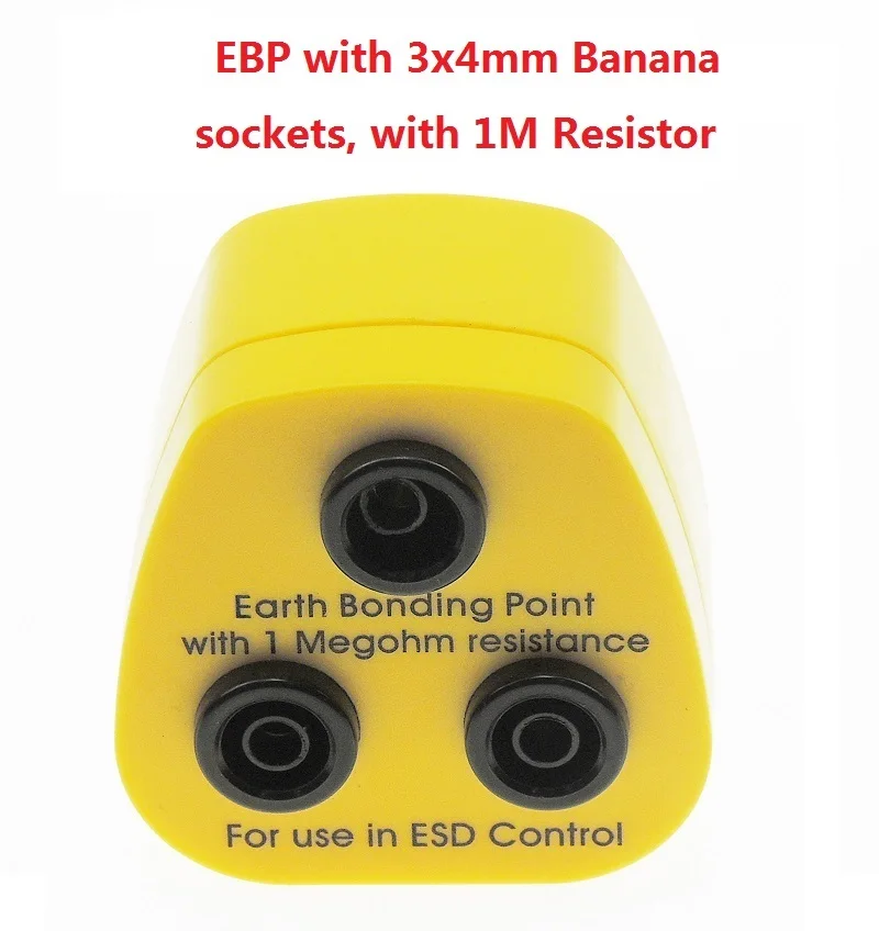 Заземляющий соединитель, EBP Антистатический ESD заземление земли ЕС Великобритания США Австралия EBP скамья заземление вилка банан розетки - Цвет: 3mm Banana with 1M