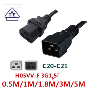 

free ship , IEC32 computer cable Power Cord Server PDU/UPS Power Cable C20 to C21 Male 16A/250V power supply cord 3X1.5mm