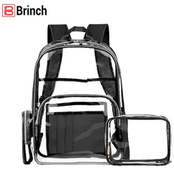 BRINCH Прозрачный детский рюкзак для пеленок с косметичкой водонепроницаемый ПВХ многофункциональный, для мам подгузник для ухода за