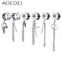 AOEDEJ пробки и тоннели пирсинг для ушей из нержавеющей стали пробки для ушей пирсинг для ушей растягивающийся пирсинг расширитель для туннелей пенетран