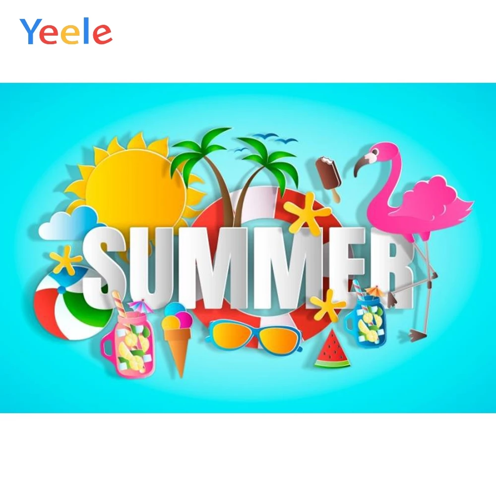 

Yeele Cartoon Summer Party Backdrop Child Portrait Custom Photographic Backdrops Photography Background Photocall Photo Studio
