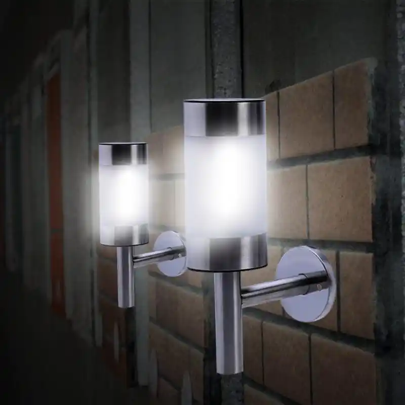2pcs Solar Light Outdoor Led Stainless Steel Lighting Fence Lamp Solar Light Outdoor Led Stainless Steel