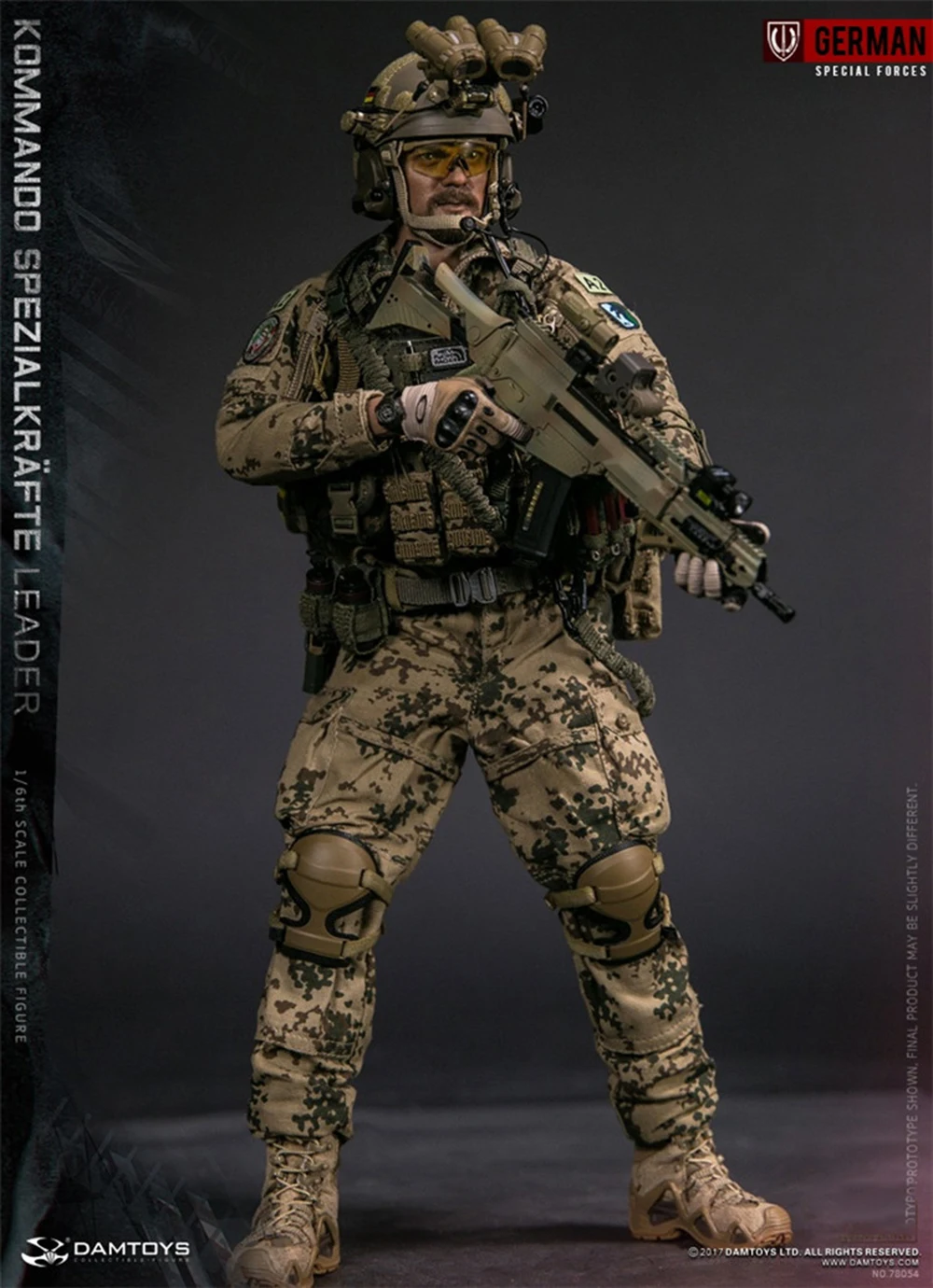 1//6 Scale-Damtoys Action Figures KSK Leader-Genouillères