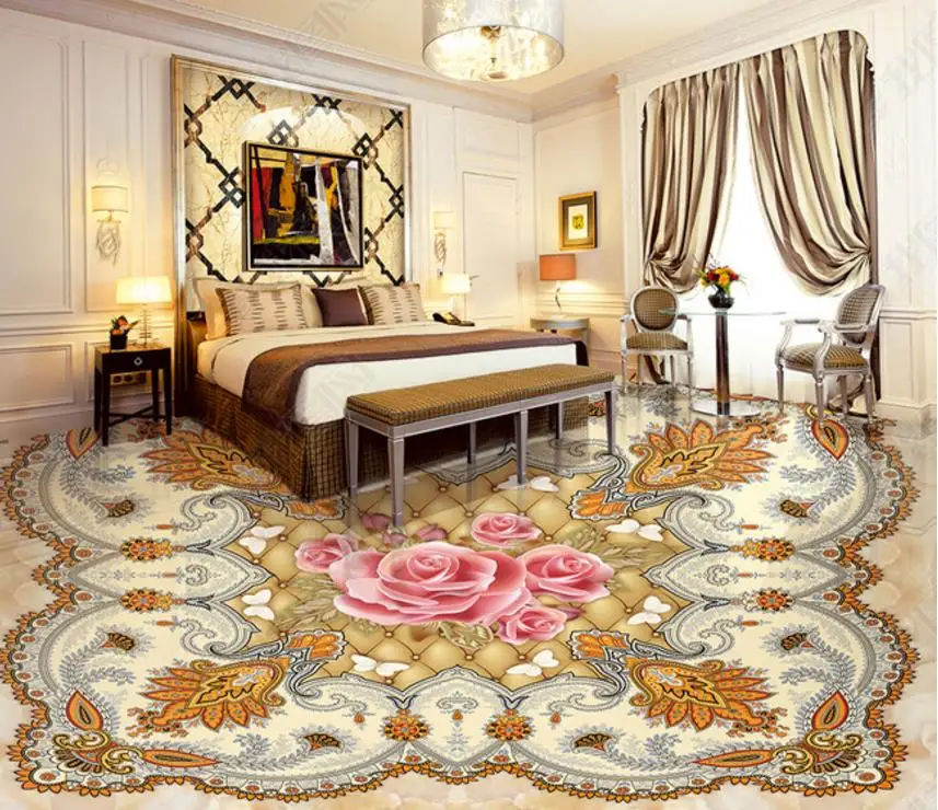 continental-3d-flooring-rose-butterfly-wall-wallpapers-for-the-living-room-marble-relief-3d-floor-painting