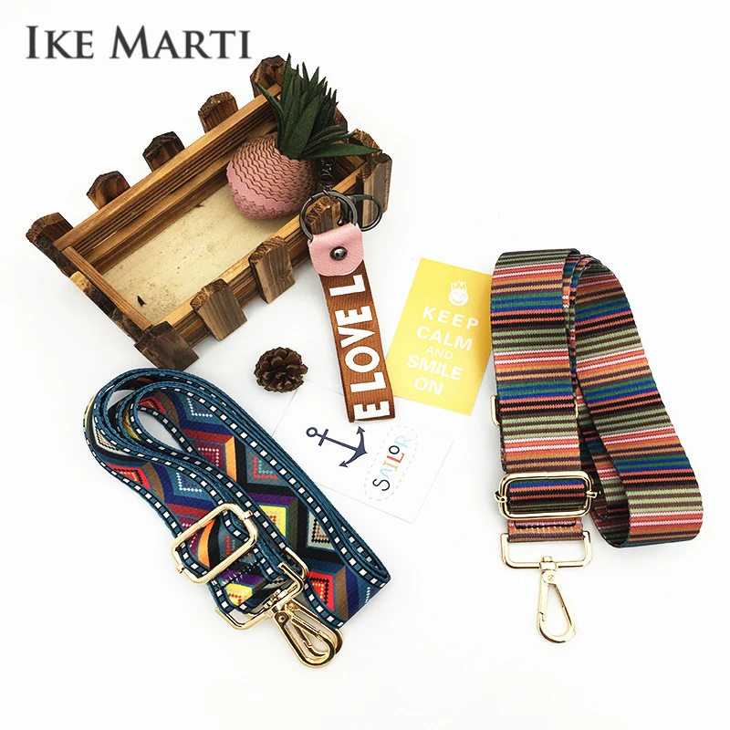 IKE MARTI Colorful Bag Strap Belt Flower Replacement Wide Straps for Crossbody Bag Accessories Nylon Shoulder Strap for Bags IKE MARTI Colorful Bag Strap Belt Flower Replacement Wide Straps for Crossbody Bag Accessories Nylon Shoulder Strap for Bags