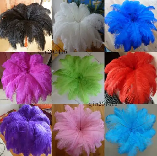 

Wholesale 20pcs Natural Ostrich Feathers 8-10 inch / 20-25cm wedding party decorative ostrich feather hair South Africa