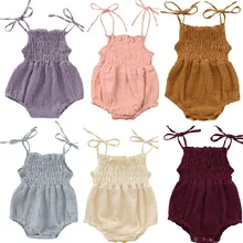 Комбинезон для новорожденного, детская одежда для девочки; детский комбинезон одежды снаряжение комплект рюшами цельнокроеная, боди-комбинезон