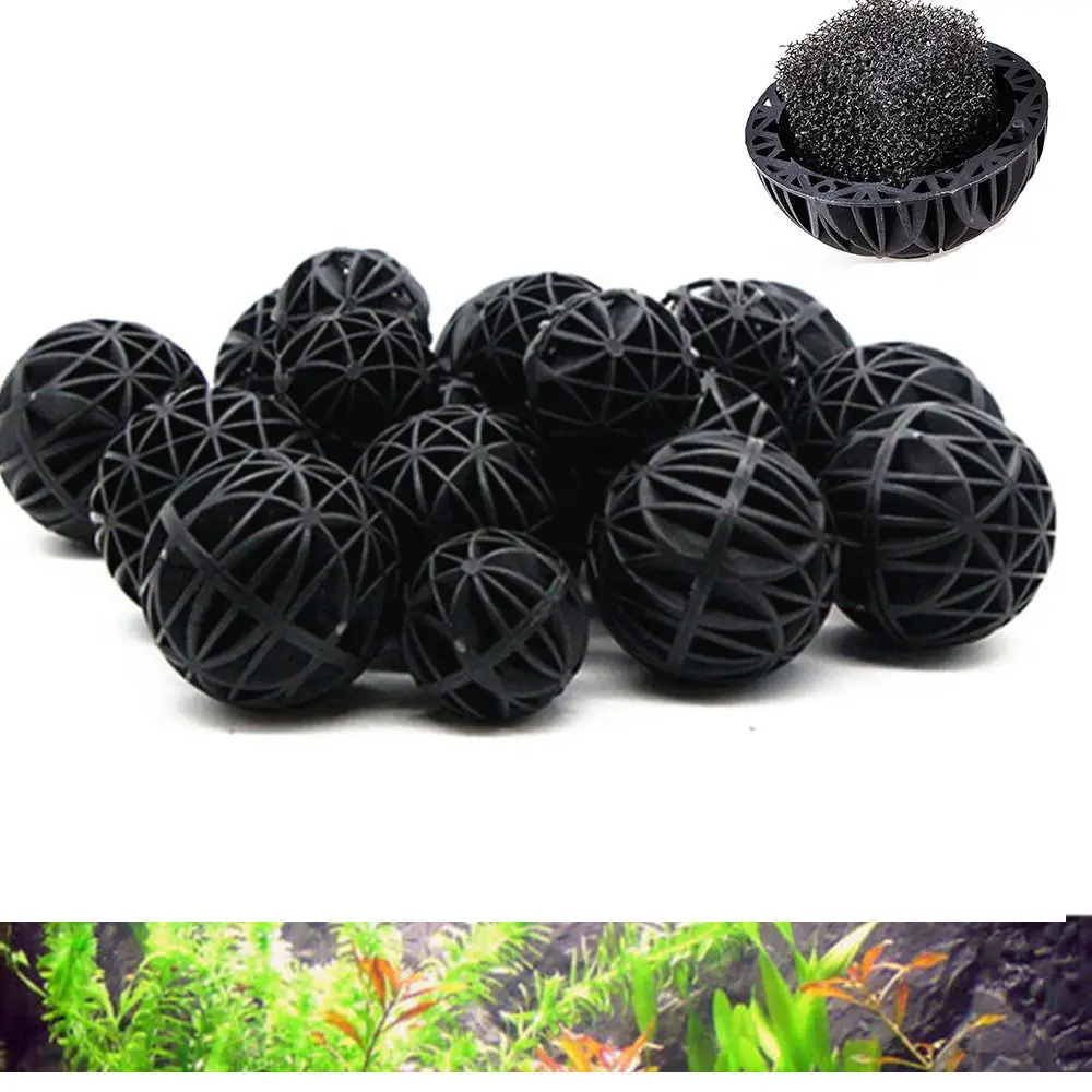 Buy 10pcs Black Aquarium Fish Tank Filter Bio balls