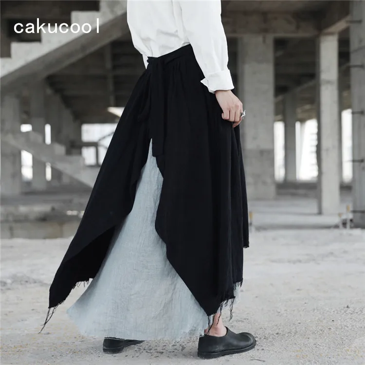 Новая Асимметричная юбка Cakucool женские готические рваные юбки с высокой талией