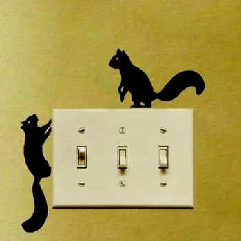

Squirrels Wandering Vinyl Bedroom Switch Sticker Removable Home Decoration Wall Sticker 2WS0483