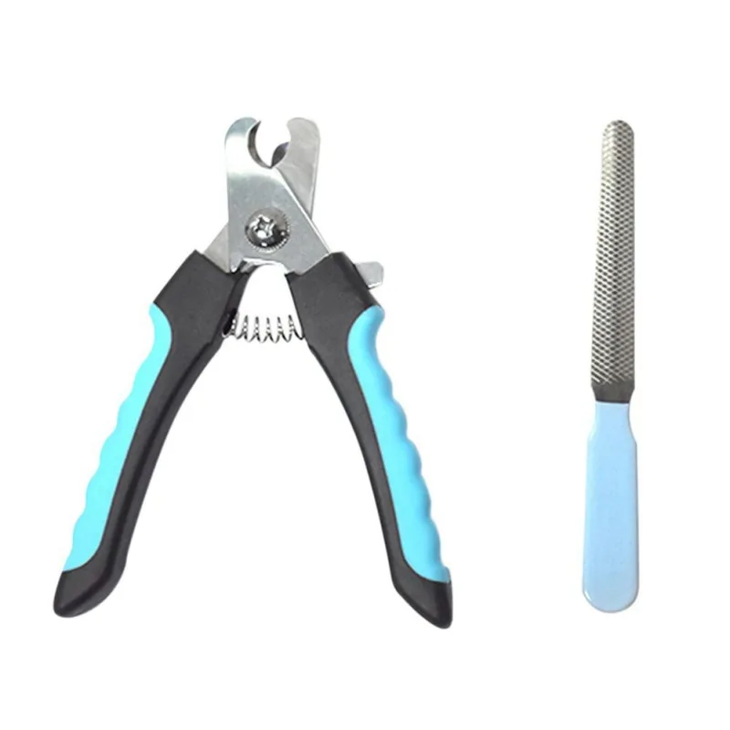 

Dog Stainless Steel Pet Nail Clippers Toe Grooming with Spring Device and File Set Cats Dogs Claw Grooming Tools Dog Nail Cutter