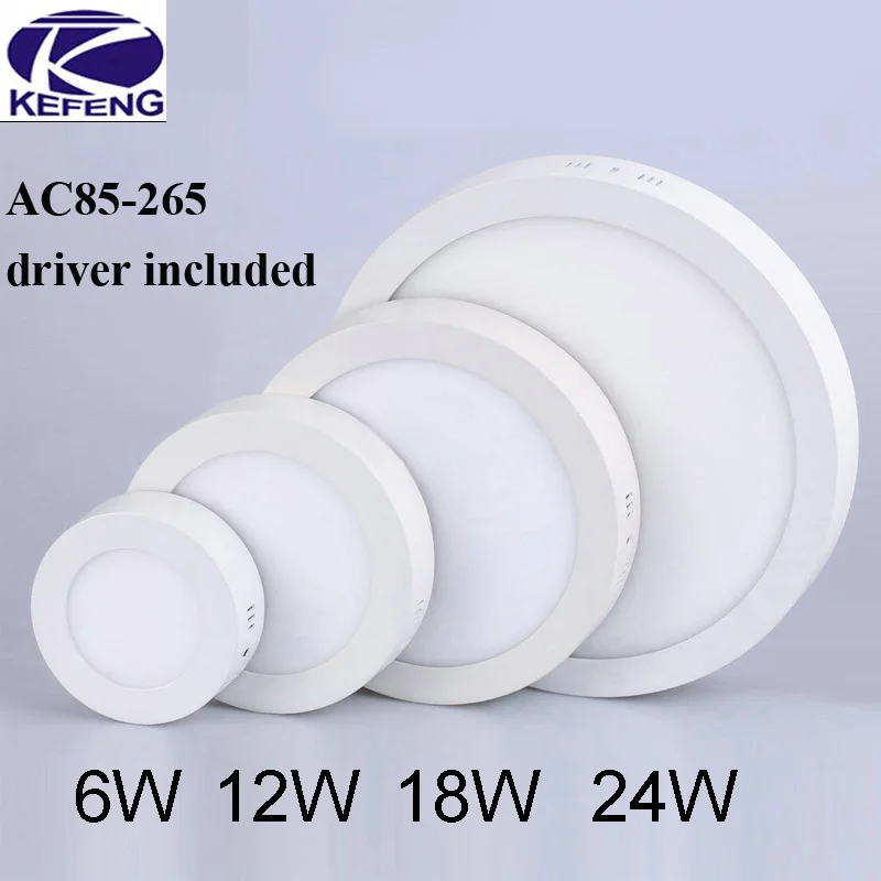 Surface Mounted Led Panel Light 6w 12w 18w 24w Round