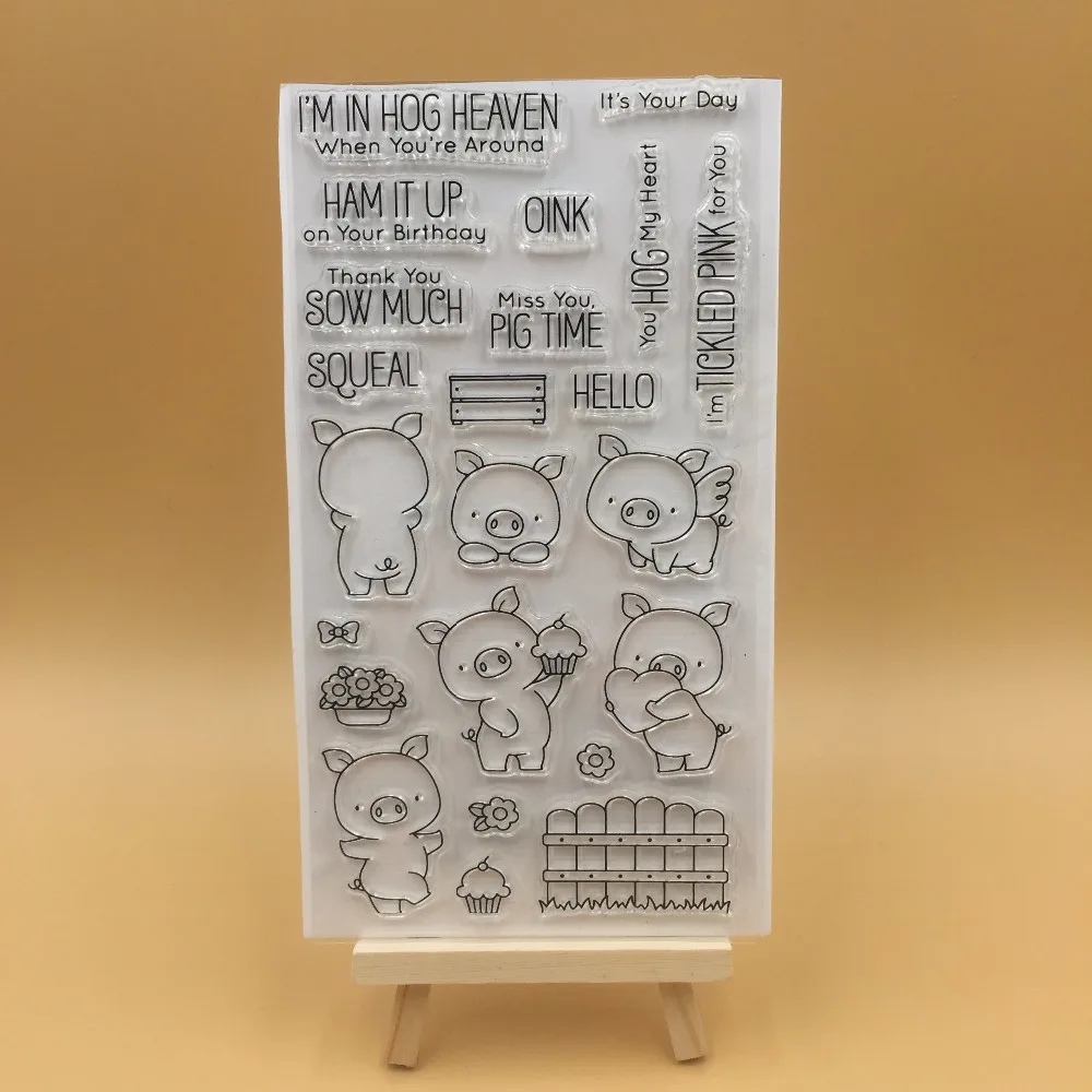 

Farm pig Transparent Clear Silicone Stamp/Seal for DIY scrapbooking/photo album Decorative clear stamp sheets