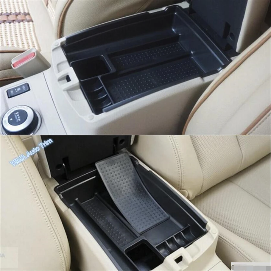 

Lapetus Black ! Car Styling Central Storage Pallet Armrest Container Box Cover Fit For nissan X-trail T32 / Rogue 2017 2018 2019