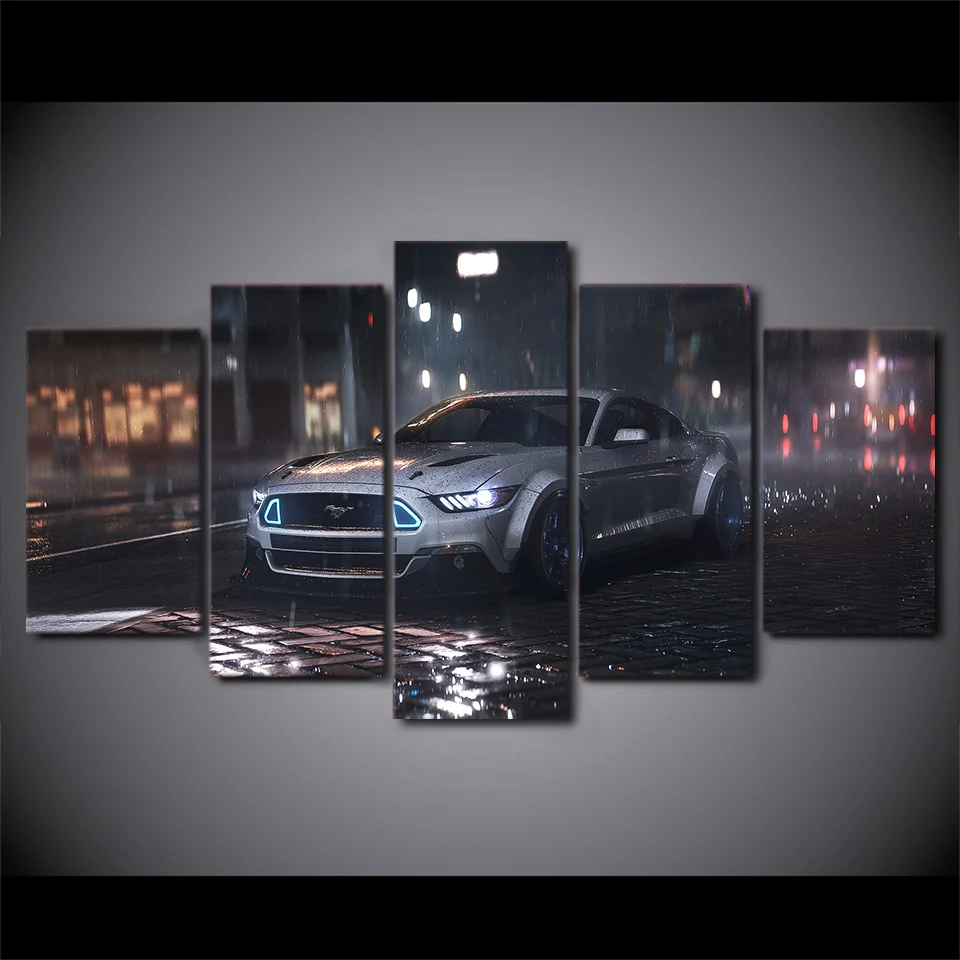 5 pieces of car hd print canvas wall art home decoration painting