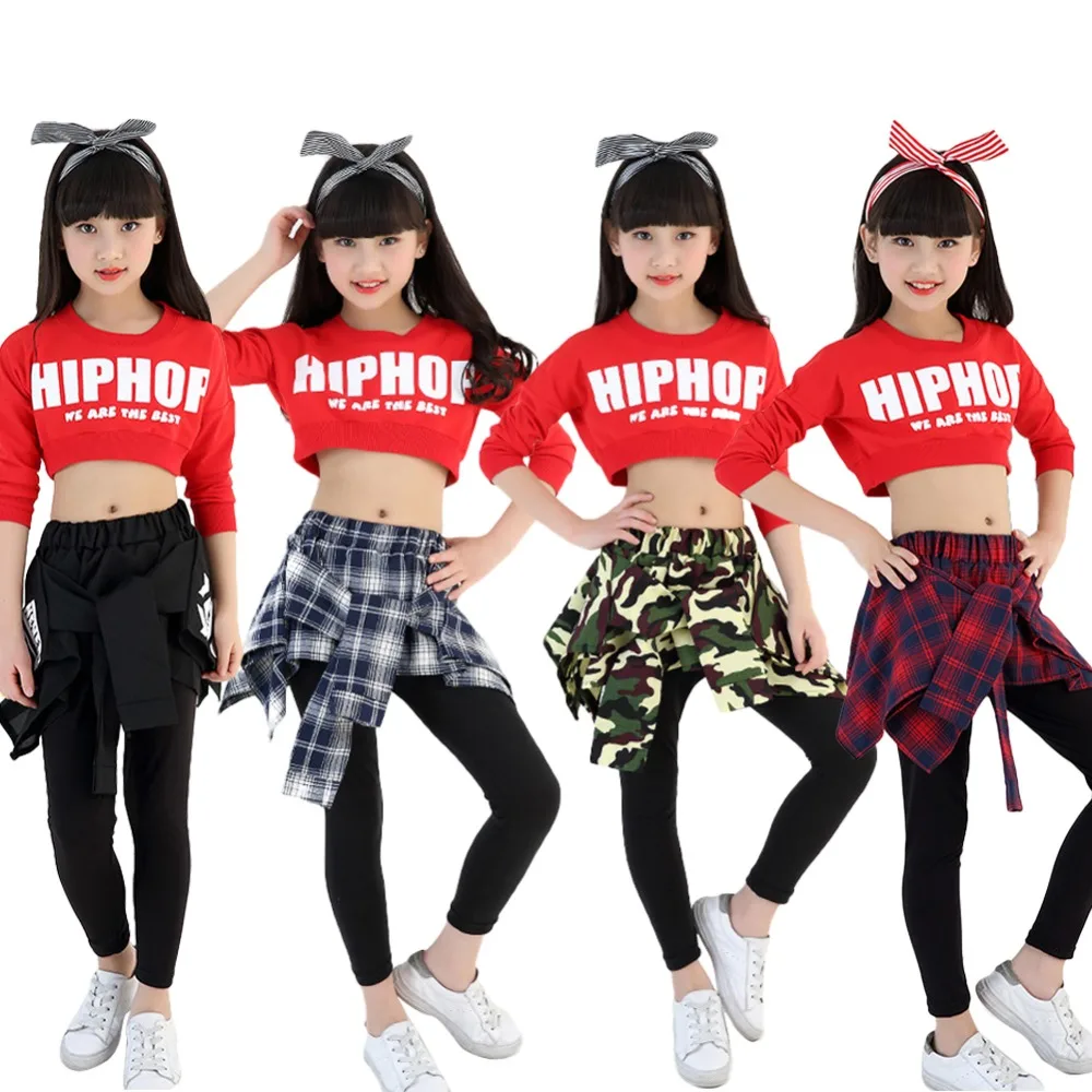 

2PCS Girls Street Jazz Dance Costumes Hip Hop Outfit Kids Culottes