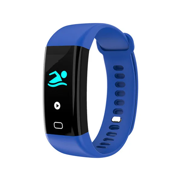Крутые цветные умные часы для плавания, браслет HR/BP/O2 Health Montre, умные часы для IOS/Xiao mi/sony/huawei VS mi Band 3/Q8 - Цвет: Синий