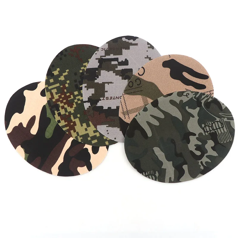 

1 Pair Oval Army Green Printed Sleeve Jeans Patches Repair Elbow Knee Denim Patch Clothes Denim Clothing Accessories
