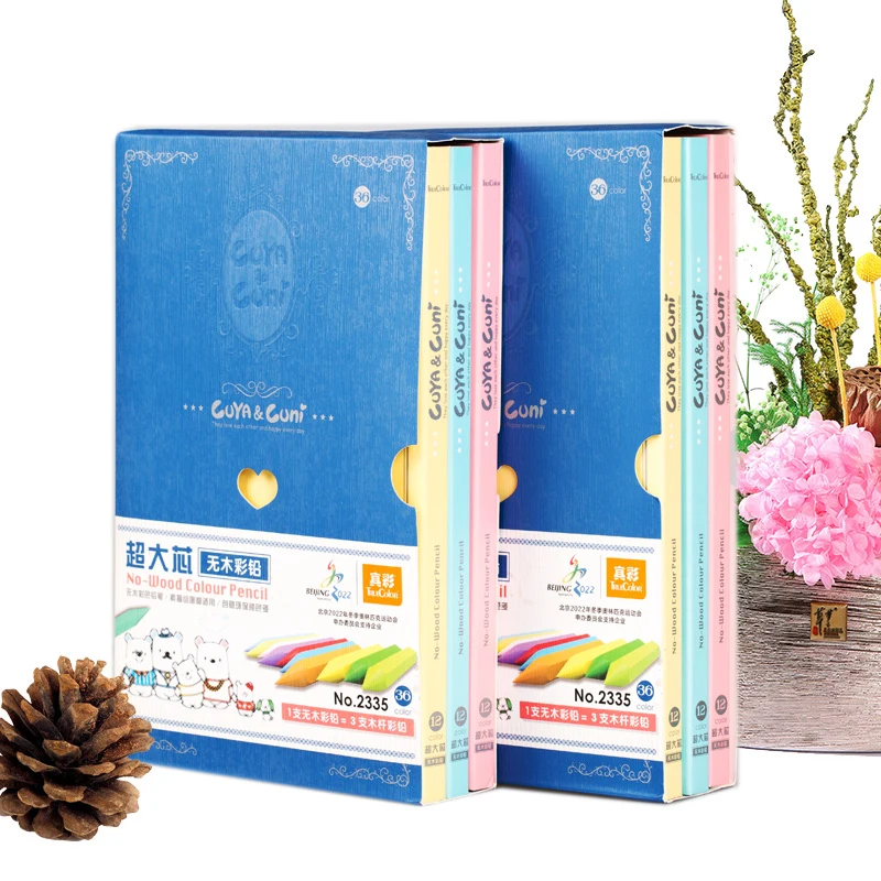 Truecolor 36 color oily color pencils no wood environmental protection