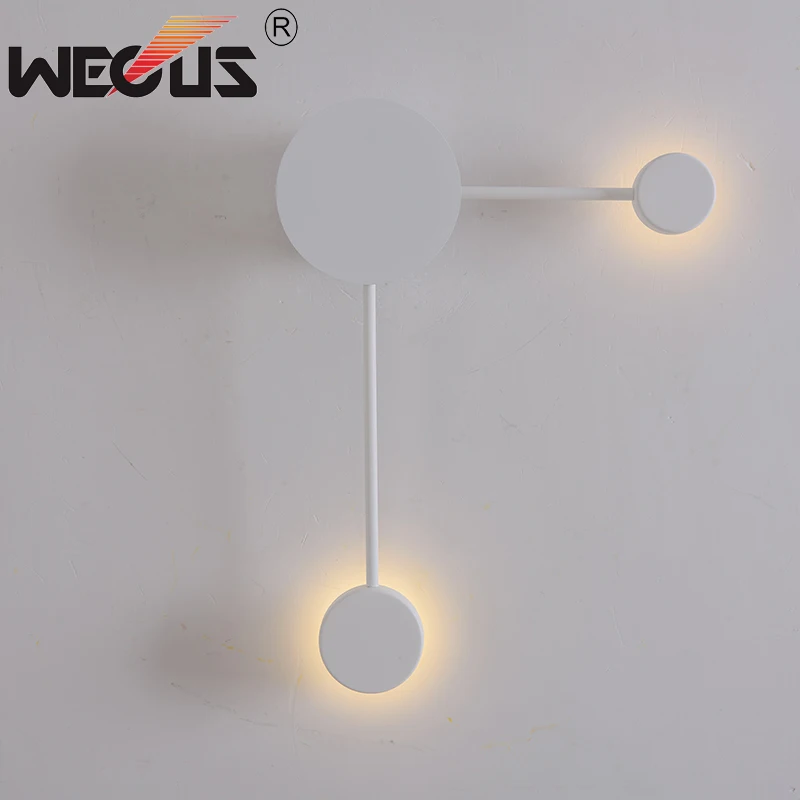 

Wecus Creative Background Sconce Modern Aluminum LED Wall Lamps Study Bedroom Sitting Room Decoration Lighting