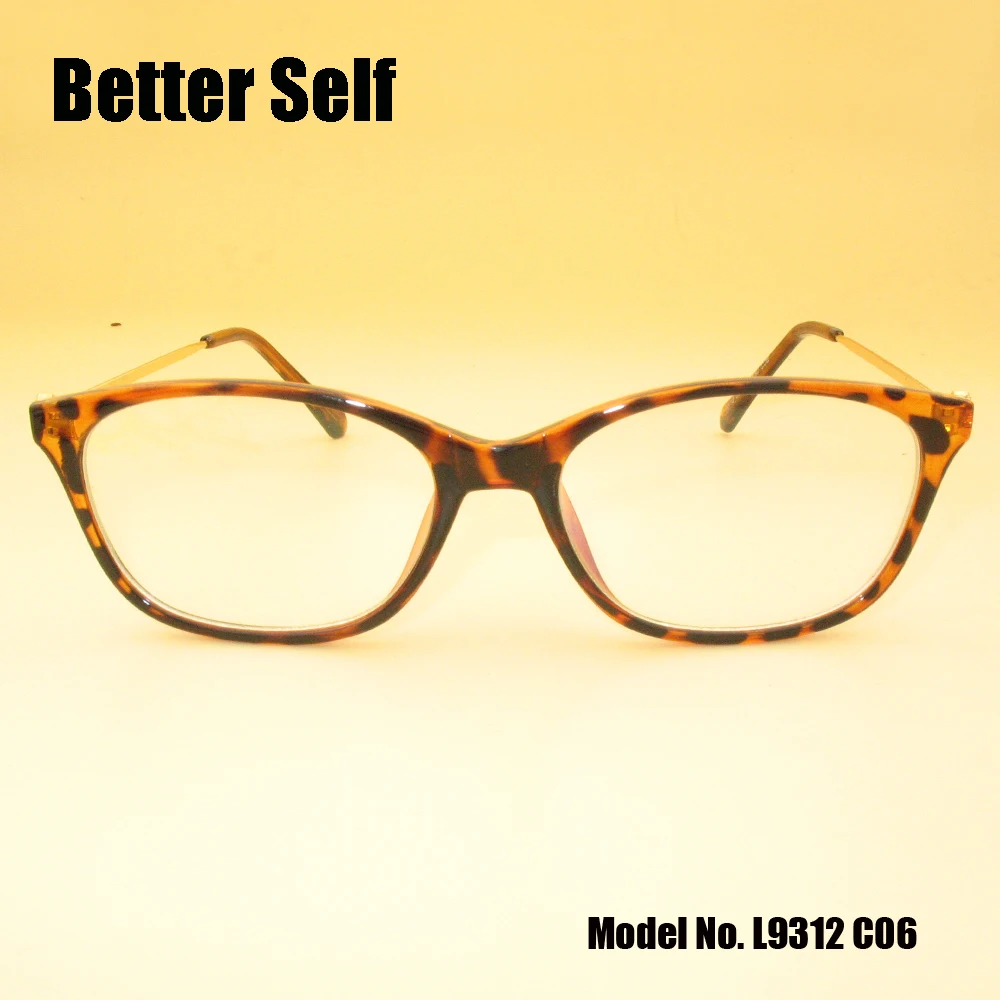 

Better Self L9312 Full Rim Eyeglasses PC Spectacles Flower Decorate Slim Temple Rectangle Eyeglasses