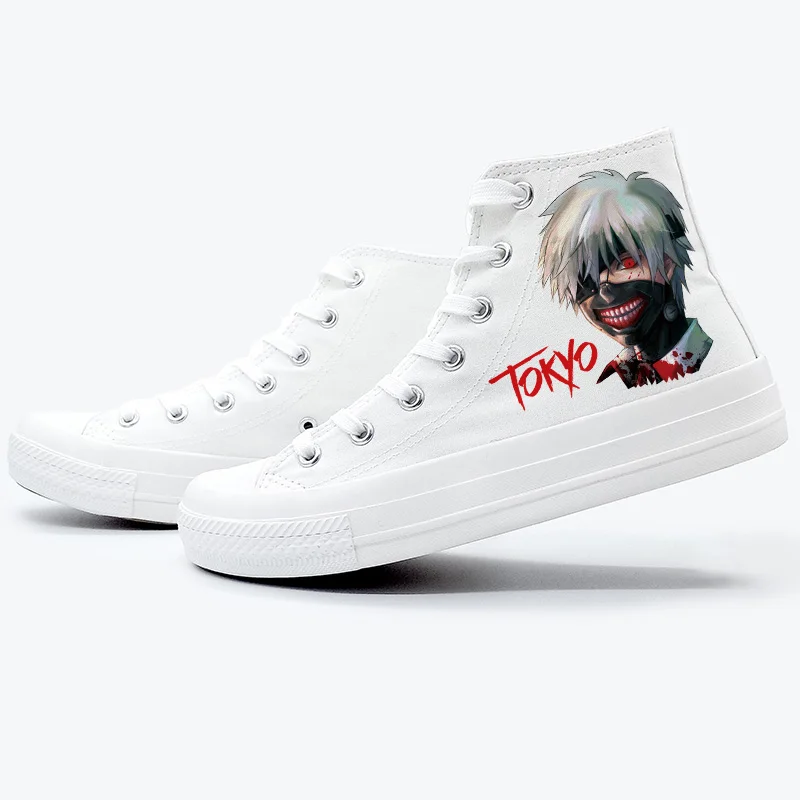 

Tokyo Ghoul Style Personalized Men's High Top Canvas Shoes Sneakers Black White