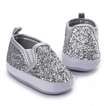 

2019 baby girls Newborn Girls Boys Crib Shoes Soft Sole Anti-slip Baby Sneakers Sequins Shoes
