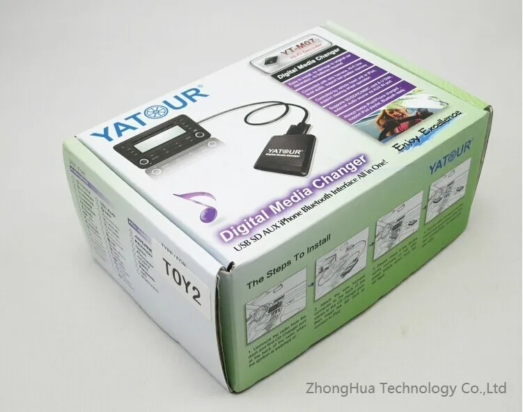 Yatour YTM07 цифровой музыки автомобильный cd-чейнджер USB SD AUX Bluetooth адаптер для ipod/iphone интерфейс для hyundai/Kia MP3 Plyer
