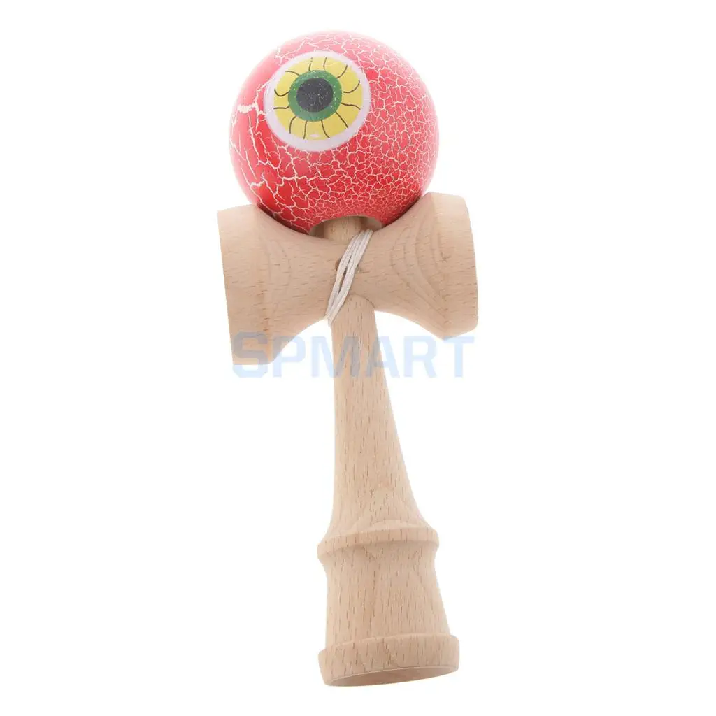 Eyeball Shaped краска для трескающих покрытий деревянные Kendama дети мастерство мяч игры дети веселые деревянные игрушки - Цвет: Зеленый