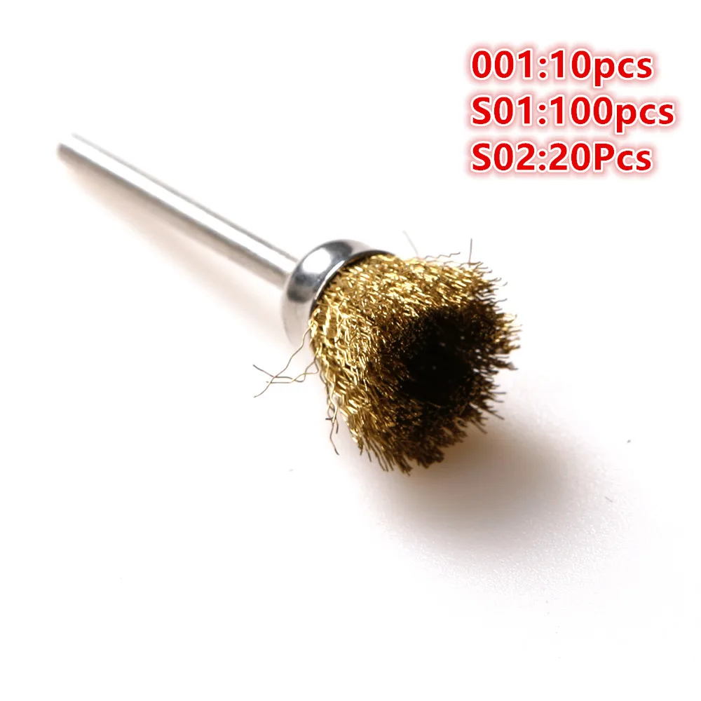 Universal 10/20/100pcs/lot Brass Wire Brushes for Removing Rust and